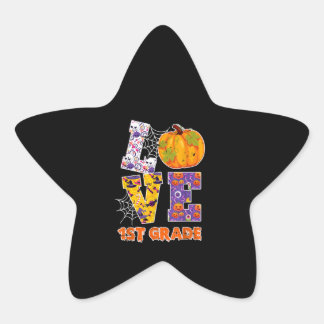 Sticker Étoile Amour 1ère année école enseignant Halloween Cadeau