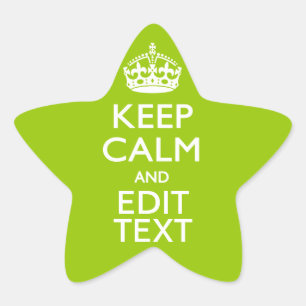 Sticker Étoile Android Green Keep Calm Have Your
