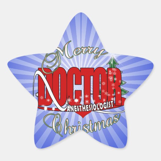STICKER ÉTOILE ANESTHÉSISTE DE NOËL (Devant)