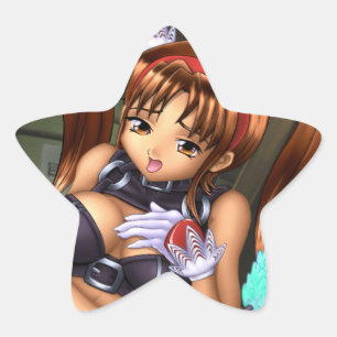 Sticker Étoile Anime Girl - Miel