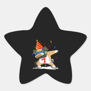 Sticker Étoile Anniversaire - 7 ans Dabbing Carlin Amoureux des c
