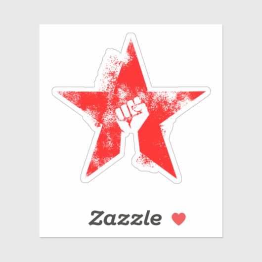 Sticker Étoile anti-fasciste (Feuille)