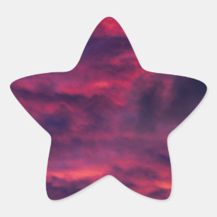 Sticker Étoile août rouge
