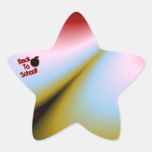 Sticker Étoile Apple et retour à l'école - (Devant)