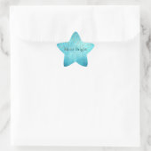 Sticker Étoile Aqua Blue Gold Glitzy Confetti Sparkle (Sac)