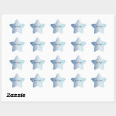 Sticker Étoile Aqua Blue Ombre Tie Dye (Feuille)