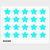 Sticker Étoile Aqua (couleur solide) (Feuille)