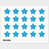 Sticker Étoile Aqua et White Stars (Feuille)