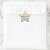 Sticker Étoile Aqua Ombre Or Sparkle Zebra Jaune Imprimer (Sac)