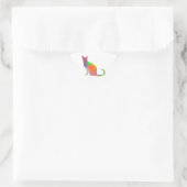 Sticker Étoile Aquarelle Chat Silhouette (Sac)