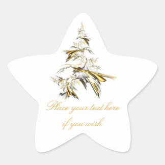 Sticker Étoile Arbre de Noël blanc 001