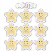 Sticker étoile arc-en-ciel (Devant)