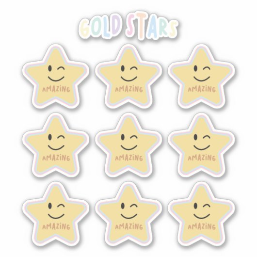 Sticker étoile arc-en-ciel (Devant)