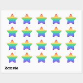 Sticker Étoile Arc-en-ciel (Feuille)
