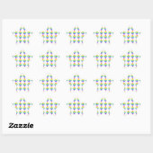 Sticker Étoile Arc-en-ciel (Feuille)