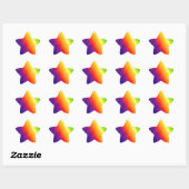 Sticker Étoile Arc-en-ciel (Feuille)