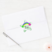 Sticker Étoile Arc-en-ciel avec étoiles (Enveloppe)