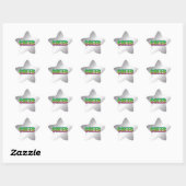 Sticker Étoile Arc-en-ciel glitter (Feuille)