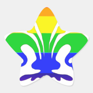 Sticker Étoile Arc-en-ciel stylisé Fleur de Lis