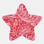 Sticker Étoile Arcadia, vintage, parties scintillant douce rouge  (Devant)