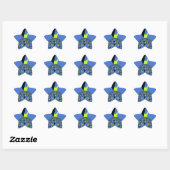 Sticker Étoile Arches cool avec sphères fractales Art Design (Feuille)