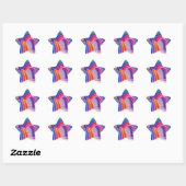 Sticker Étoile Arcs-en-ciel déformés (Feuille)