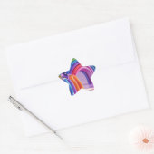 Sticker Étoile Arcs-en-ciel déformés (Enveloppe)