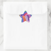 Sticker Étoile Arcs-en-ciel déformés (Sac)