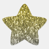 Sticker Étoile Argent or brillant foncé parties scintillant ombre (Devant)