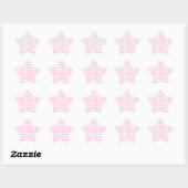Sticker Étoile Arlequin rose et blanc (Feuille)