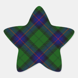 Sticker Étoile Armstrong tartan bleu et vert plaid