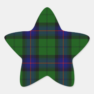 Sticker Étoile Armstrong tartan bleu et vert plaid