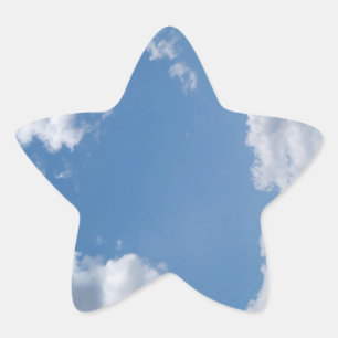 Sticker étoile Arrière - plan ciel bleu nuageux