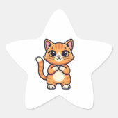 Sticker Étoile art de chat (Devant)