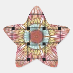 Sticker Étoile Art inspiré par l'Afrique Imprimé- Design géométri