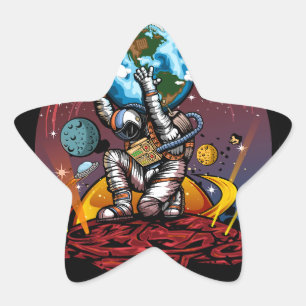 Sticker Étoile Atlas Space Man