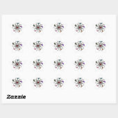 Sticker Étoile Atomic Saint-Valentin Cœurs Imprimés Léopard (Feuille)