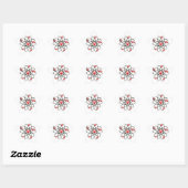 Sticker Étoile Atomic Saint-Valentin Cœurs Rouges (Feuille)