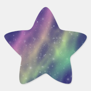 Sticker Étoile aurore prismatique :