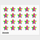 Sticker Étoile Autisme puzzle amour (Feuille)