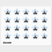 Sticker Étoile Avion à passagers (Feuille)