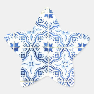 Sticker Étoile Azulejos, Portuguese Tiles