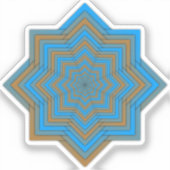 Sticker Étoile azur et ambre (Recto)
