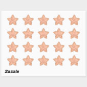Sticker Étoile Baby shower Boho Peachy Météo (Feuille)