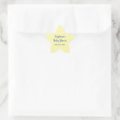 Sticker Étoile Baby shower garçon Pois jaune bleu  garçon (Sac)
