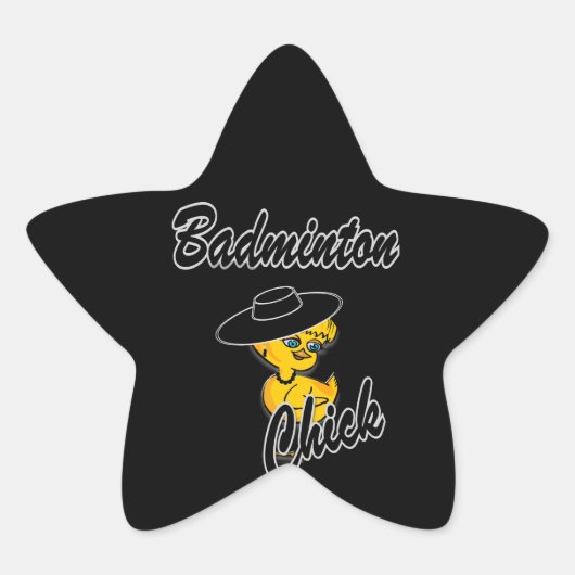 Sticker Étoile Badminton Chick #4 (Devant)