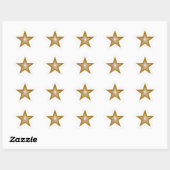 Sticker Étoile Baguette en forme d'étoile Gold Star blanche (Feuille)