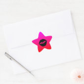 Sticker Étoile Baiser Noir (Enveloppe)