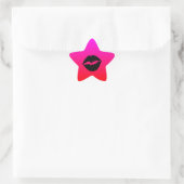 Sticker Étoile Baiser Noir (Sac)