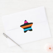 Sticker Étoile Bandes néon (Enveloppe)